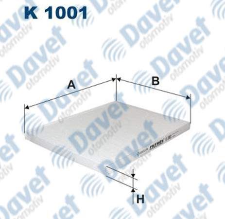 FILTRON K1001 Polen Filtresi Omega-B 2.2 Dti 16v 120hp 09/00-07/03